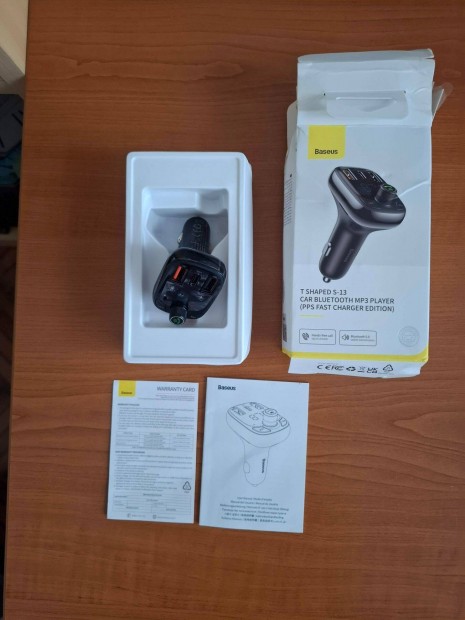 Baseus T shaped S-13 FM Transmitter, MP3 lejátszó, Bluetooth kihangosí