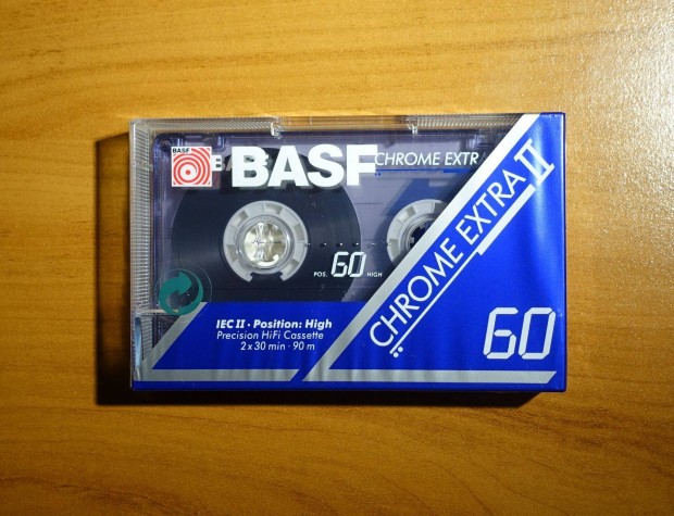 Basf Chrome Extra2 60 bontatlan krmos kazetta 1991 deck