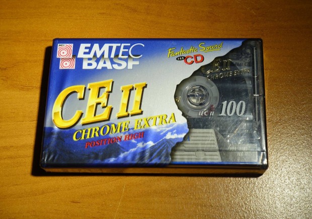 Basf Emtec Chrome Extra 100 bontatlan kazetta 1995 deck