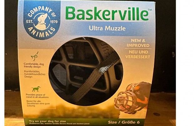 Baskerville Ultra muzzle size 6 kényelmes szájkosár nagytestű kutyának
