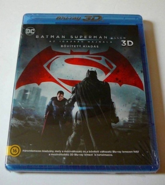 Batman Superman ellen Az igazsg hajnala 3D+2D+2D Blu-ray Szinkronos!