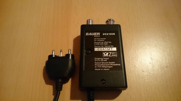 Bauer Bosch audio video adapter, csatlakoz, Made In Japan 