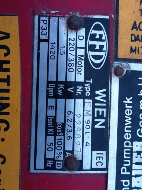 Bauer �temel� szivatty� 