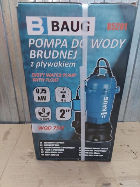 Baug Wqd-0.75 szennyvzszivatty szkapcsolval (750W) elad