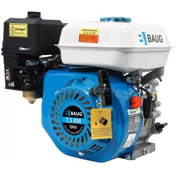 Baug benzines llmotor 7,5 LE, 163 cm, 20 mm tengely