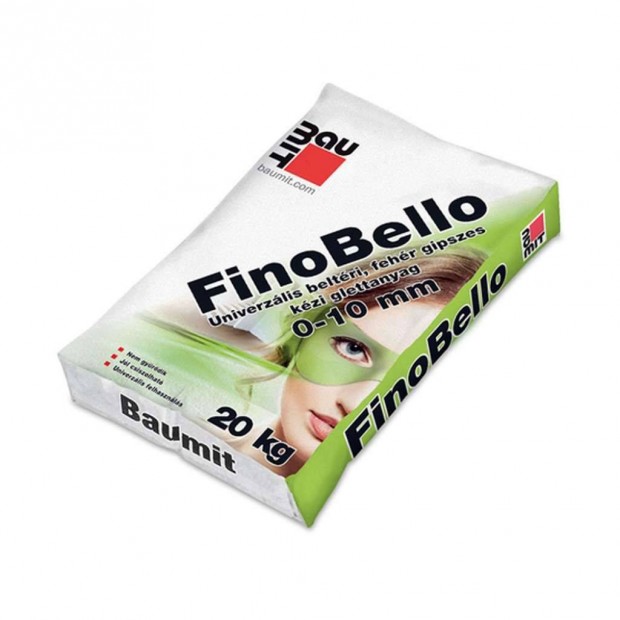 Baumit Finobello gipszes glettanyag (0-10 mm) 20 kg 6606 Ft/zsk