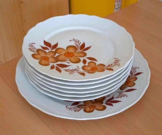 Bavaria Tirschenreuth vintage porcelán süteményeskészlet