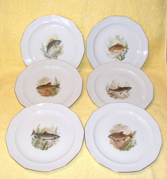 Bavaria halas porcelán tányér 6 db