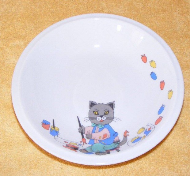 Bavaria porcelán cicás tányér
