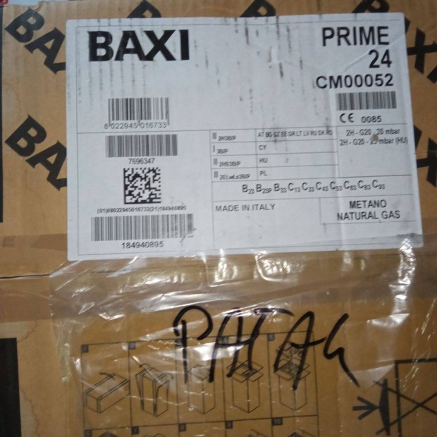 Baxi PRIME 24 kombi gzkazn; gyri j; tbb fot lehet, kicsomagolom