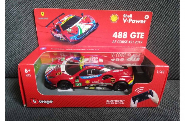 Bburago Ferrari 488 GTE Bluetooth autmodell elad (1/41)