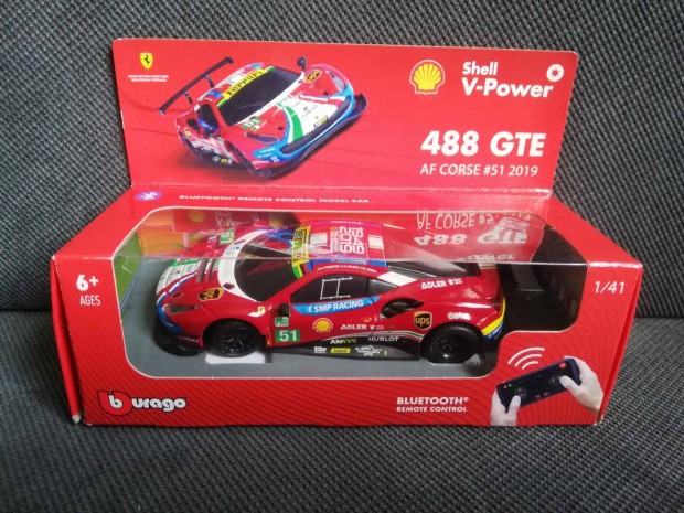 Bburago Ferrari 488 GTE Bluetooth távirányítható autó eladó (1/41)