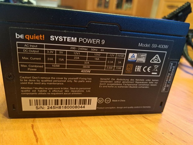 Be quiet! System Power 9 400W Bronze tpegysg