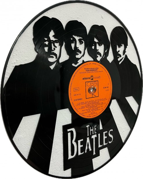 Beatles bakelit fali dekor, vinyl fali kp