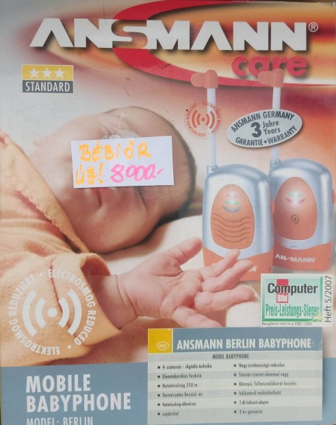 Bébiőr adó és vevő teljesen új!