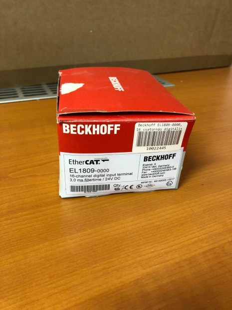 Beckhoff EL1809-0000, 16 csatorns digitlis I/O modul 24 V DC, filter