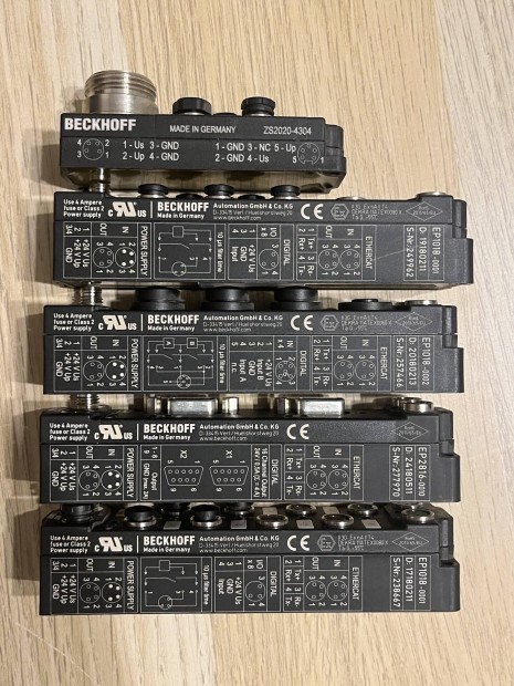 Beckhoff Ethercat PLC bemeneti és kimeneti modulok