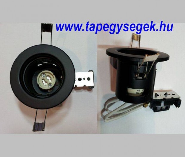 Beépíthető lámpatest GU10 halogénhoz vagy LED-hez Fekete