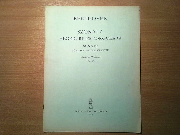 Beethoven - Szonta hegedre s zongorra (alig hasznlt)