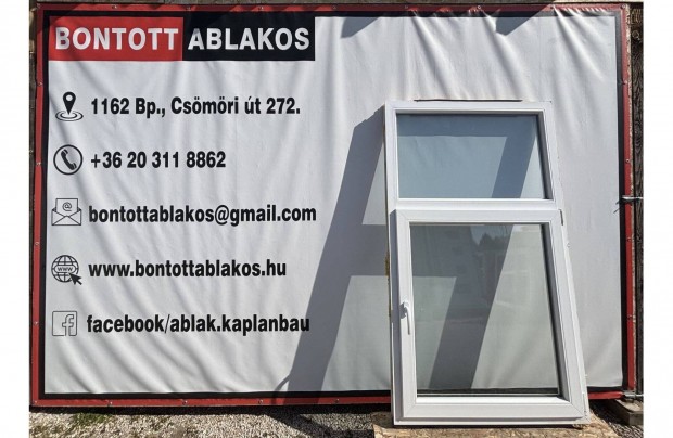 Belvrosi stlus 100x180 cm kzeli!! bontott manyag egyszrny ablak