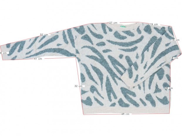 Benetton Új (címkés) Lány Kötött pulcsi (Méret: 152)