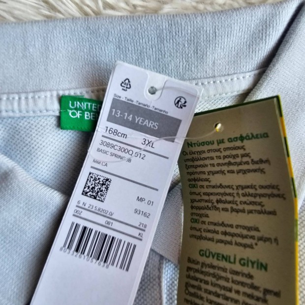 Benetton gyerek polo új cimkés 168cm méret