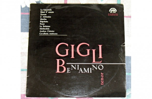 Beniamino Gigli opera dalvlogatsok bakelit lemezen