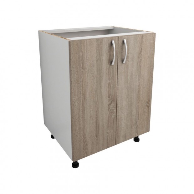 Benita 2 ajts Als konyhaszekrny  Sonoma Tlgy-Fehr 60x50x80 cm N