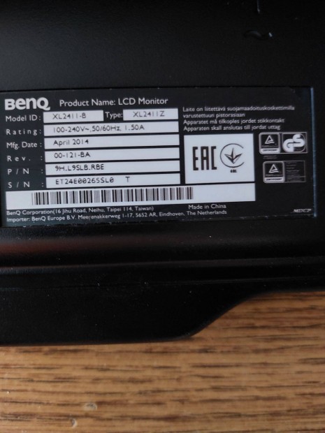 Benq XL2411-B monitor elad