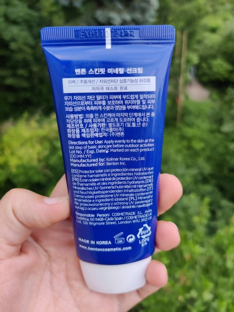 Benton Mineral Sun Cream SPF50+ koreai fnyvd 