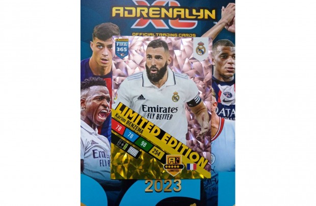 Benzema (Real Madrid) Panini FIFA 365 2023 XXL Limited focis kártya