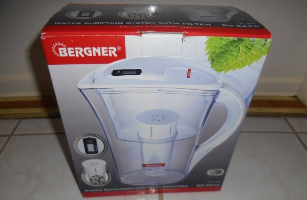 Bergner 2 l-es víztisztító kancsó filterrel Új