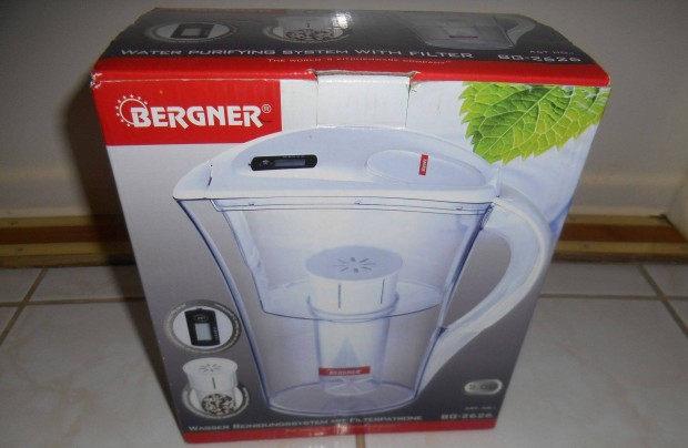 Bergner 2 l-es víztisztító kancsó filterrel Új