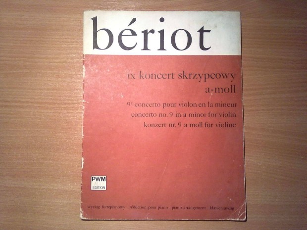 Briot - Konzert Nr. 9 a Moll fr Violine - Klavierauszug