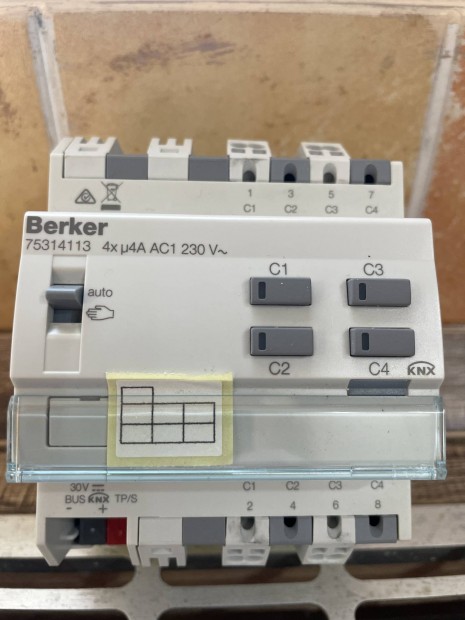 Berker 75314113 kapcsoló / vak, 4- / 2-es REG 4A Knx világosszürke