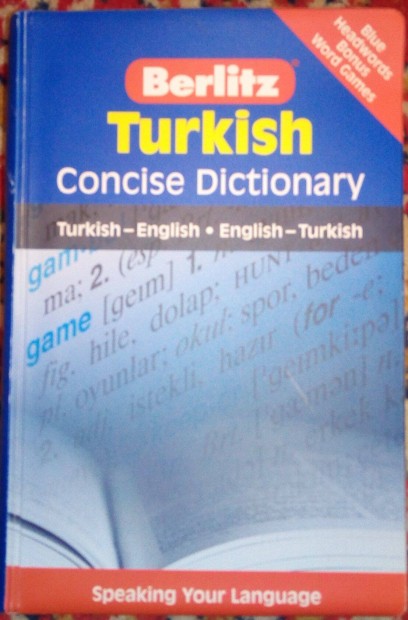 Berlitz Turkish concise dictionary Turkish English, 672 pages