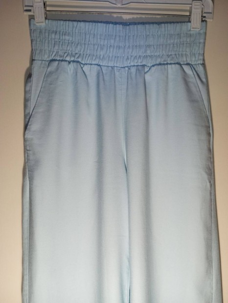 Bershka nadrág, S méret, vízkék, bő szárú lenge fazon