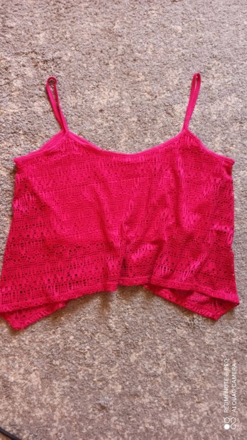 Bershka pink csipke crop top