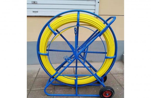 Berudaló, behúzó szál kerekes kerettel, üvegszálas 13 mm, 200 m, új