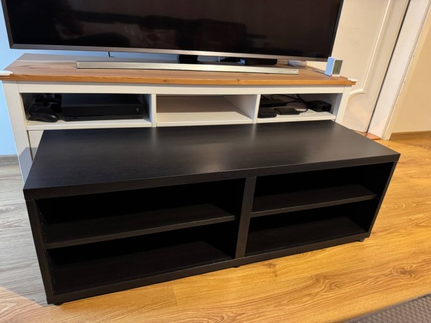 Besta TV állvány (IKEA) fekete-barna színben, szép állapotban