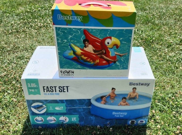 Bestway 305*76cm medence, vízforgató,bestway óriás matrac, új eladó!