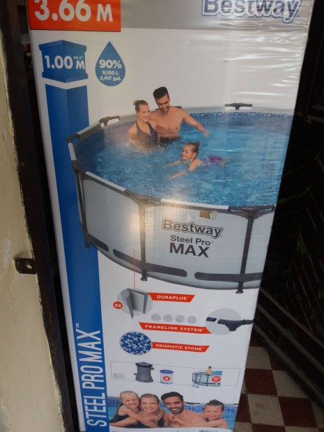 Bestway medence szett új ,Steel Pro Max, 366x100 m