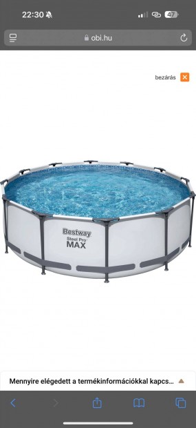 Bestway steel pro max medence 3,6*1 m eladó