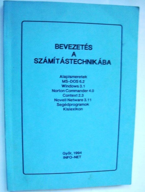 Bevezetés a számítástechnikába tankönyv eladó