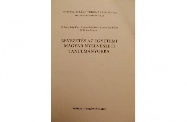 Bevezets az egyetemi magyar nyelvszeti tanulmnyokba - ELTE, jegyzet