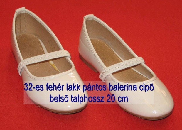 Bh 20 cm 32 -es fehr balerina alkalmi cip lakk gumipnttal Bp12ker