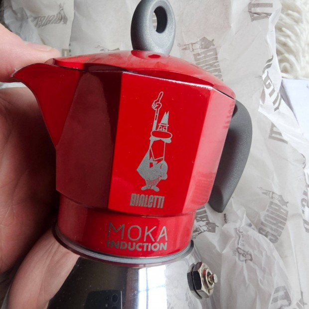 Bialetti Moka Induction kotyogs kvfz, 2 adag, piros j dobozos