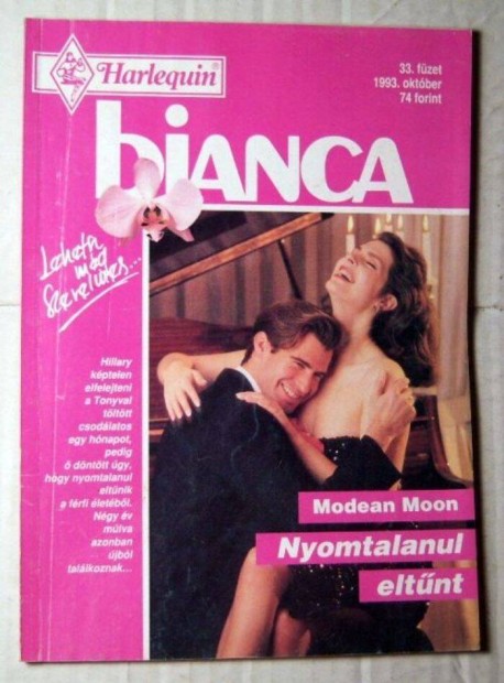Bianca 33. Nyomtalanul Eltnt (Modean Moon) 1993 (romantikus)