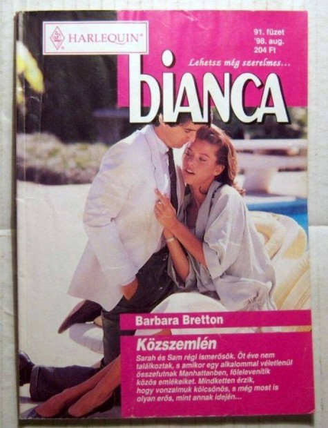 Bianca 91. Kzszemln (Barbara Bretton) 1998 (2kp+tartalom)