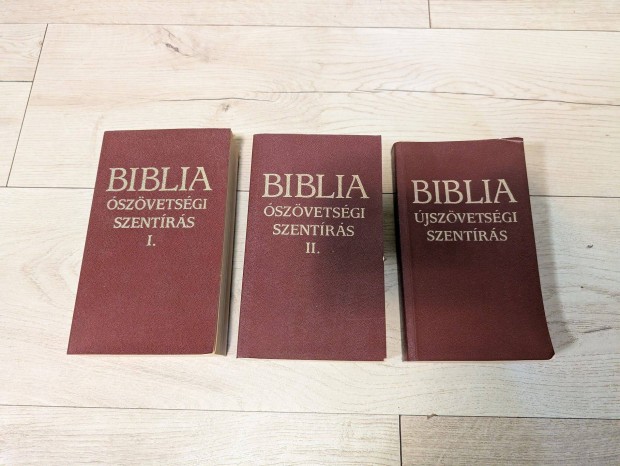 Biblia, 3 ktetben, szvetsg I, II + jszvetsg ~4600 oldal